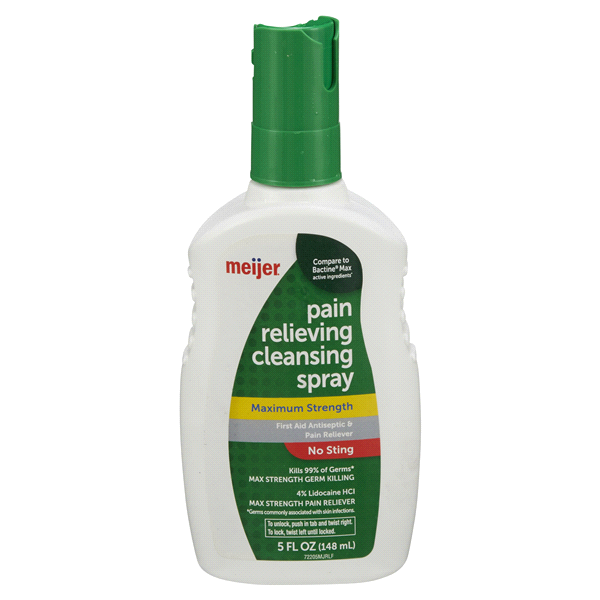 slide 1 of 1, Meijer Pain Relieving Cleansing Spray, 5 oz