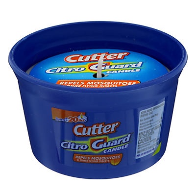 slide 1 of 1, Cutter Citro Guard Blue Ceramic Citronella Candle, 17 oz