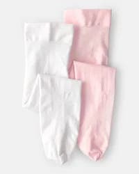 Carter's Baby Girl 2-Pack Tights - Pink/White Pink/White 0-6