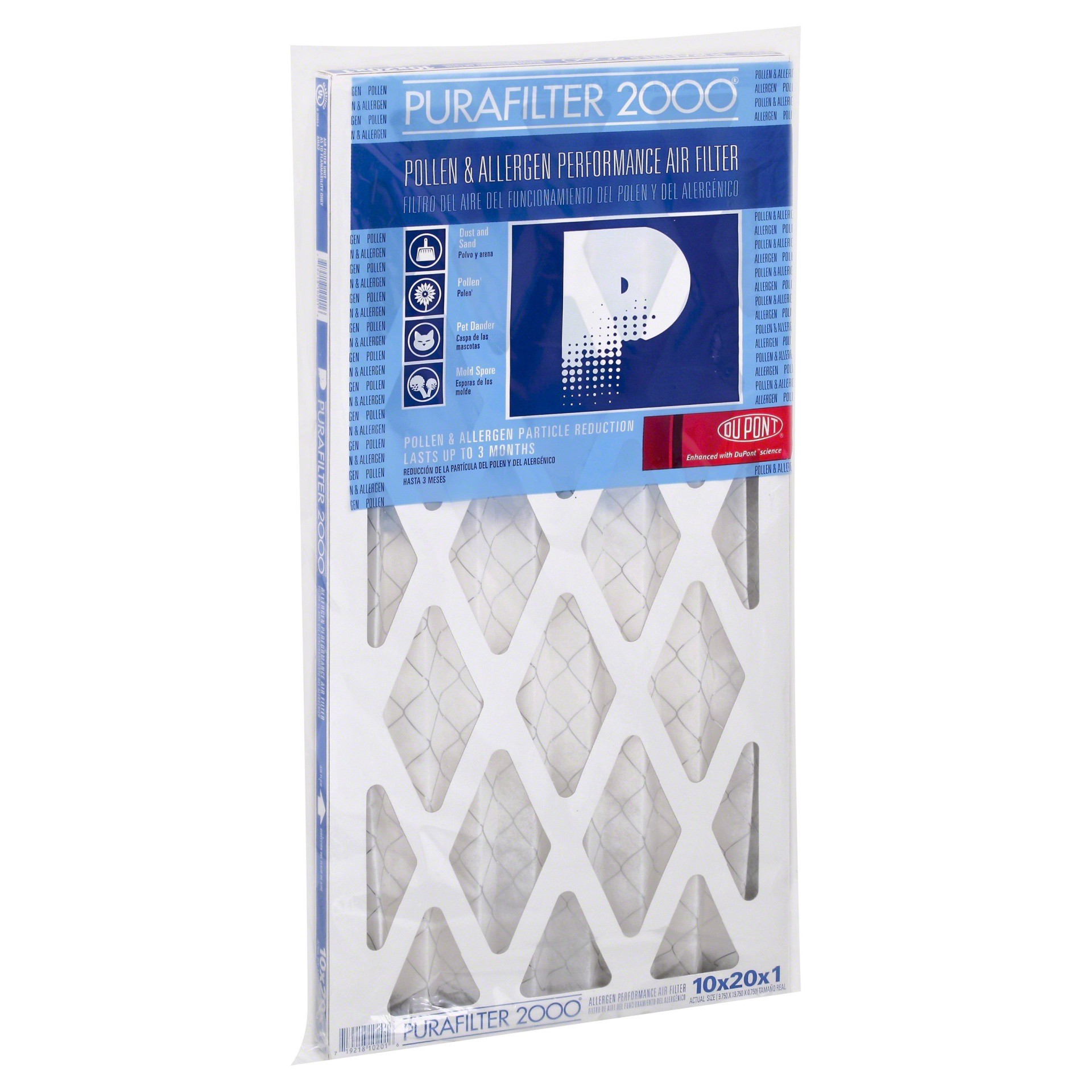 slide 1 of 6, Purafilter 10X20X1 Air Filter, 1 ct