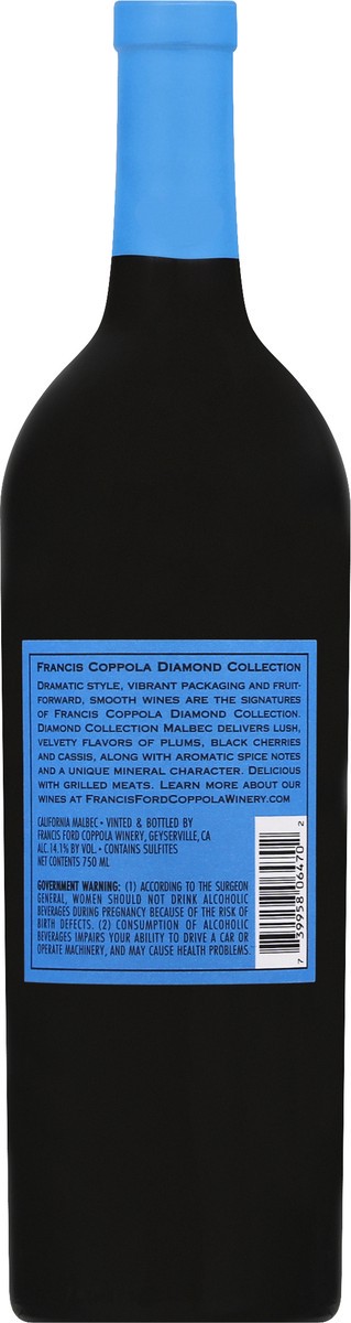 slide 2 of 8, Coppola Celestial Blue Label Malbec 750 ml, 750 ml