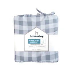 Havenstay Washed Sheets, Full, White