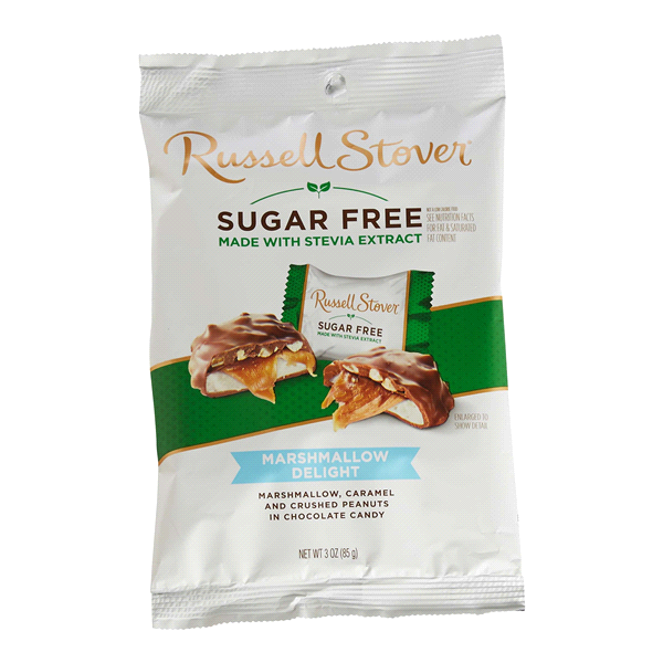 slide 1 of 1, Russell Stover Sugar Free Marshmallow Delight Peg Bag, 3 oz