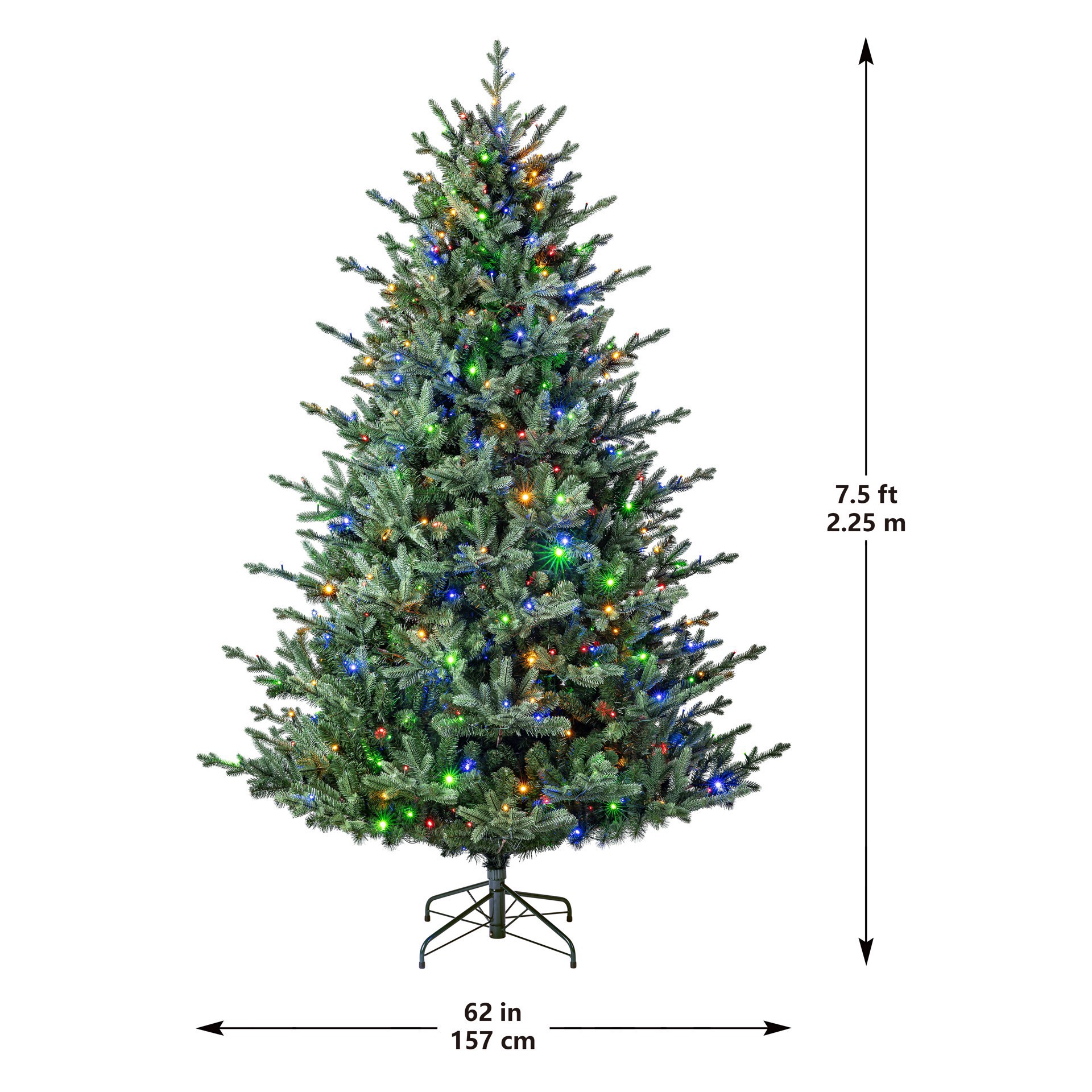 slide 9 of 12, 7.5ft. Pre-Lit Collins Fir Artificial Christmas Tree, Color Changing Mini Led Lights By Ashland - Includes A Tree Storage Bag, 7.5 ft