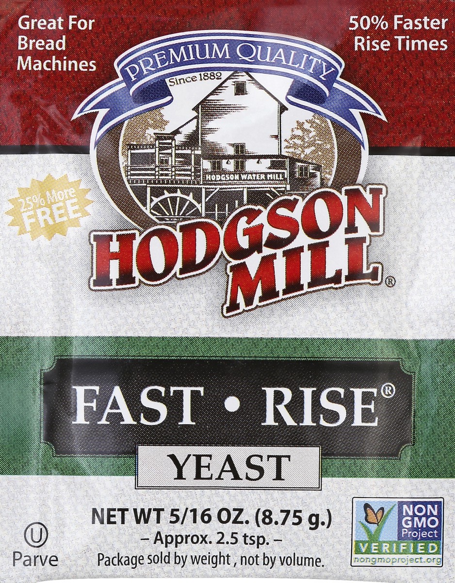 slide 2 of 2, Hodgson Mill Fast Rise Yeast 0.3125 oz Packet, 0.31 oz