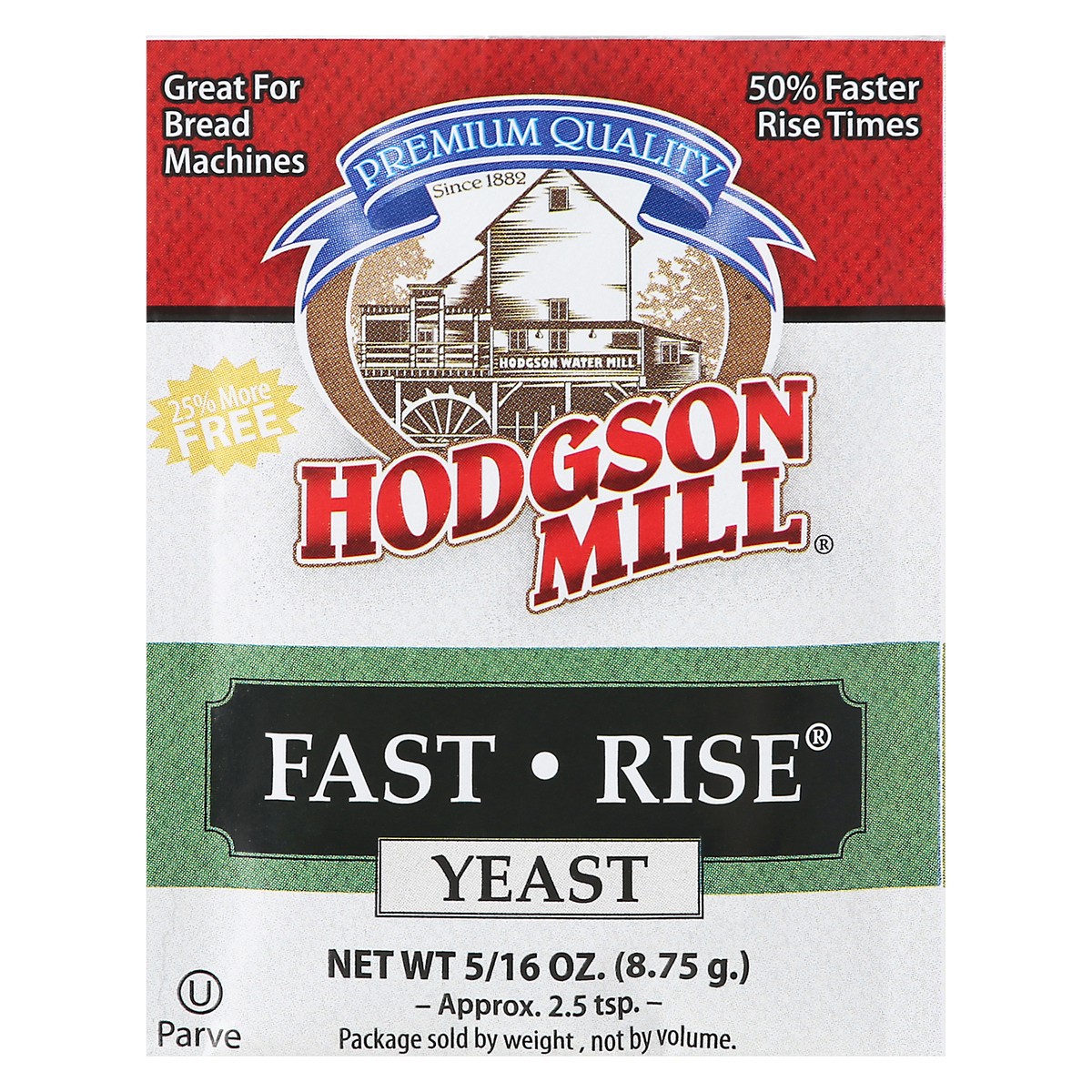 slide 1 of 2, Hodgson Mill Fast Rise Yeast 0.3125 oz Packet, 0.31 oz