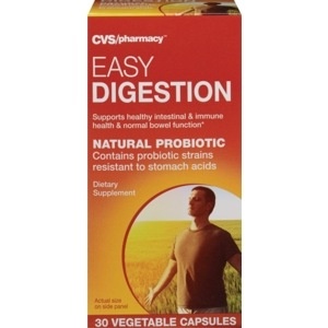 slide 1 of 1, CVS Pharmacy Cvs Health Easy Digestion Natural Probiotic Vegetable Capsules, 30Ct, 30 ct