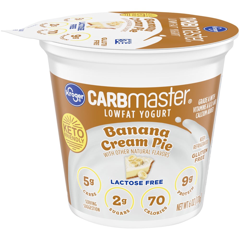 slide 1 of 4, Kroger Carbmaster Banana Cream Pie Cultured Dairy Blend, 6 oz