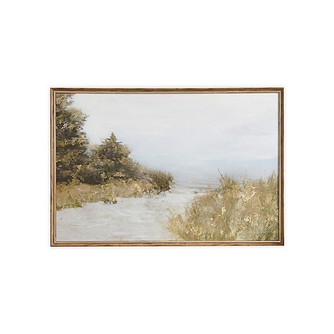 slide 1 of 6, Martha Stewart Lake Walk Framed Gel Coated Canvas Wall Art - Multi, 37.2 in x 25.2 in