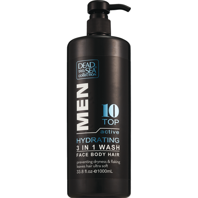 slide 1 of 1, Dead Sea Collection Top 10 Men's Hydrating 3-In-1 Wash, 33.8 Oz, 33.8 oz