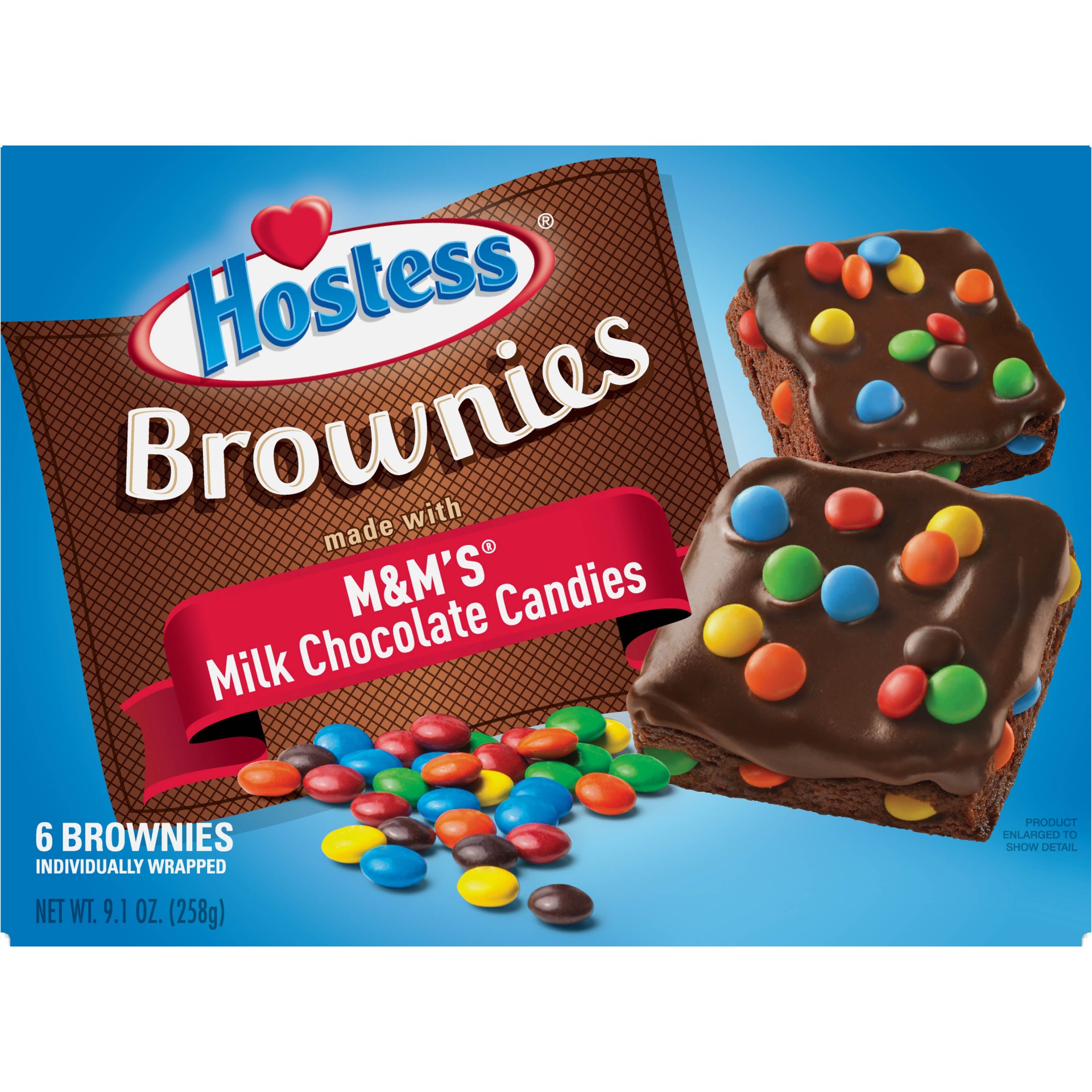 slide 1 of 1, Hostess Brownies Made With Real M&M's, 6 ct; 8.47 oz