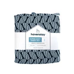 Havenstay Washed Sheets, Full, Navy