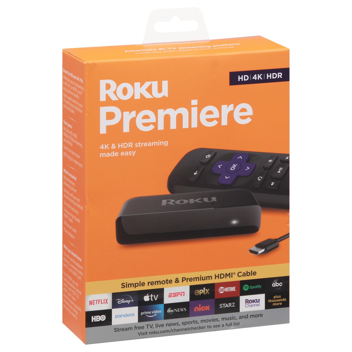 slide 2 of 9, Roku HD/4K/HDR Premiere Streaming Player 1 ea, 1 ct