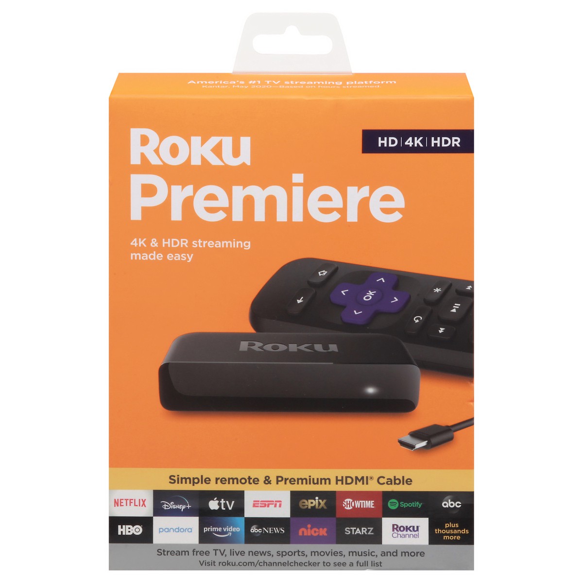 slide 1 of 9, Roku HD/4K/HDR Premiere Streaming Player 1 ea, 1 ct