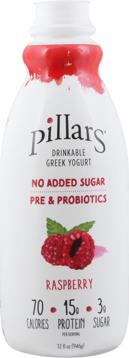 slide 2 of 9, Pillars Raspberry Drinkable Greek Yogurt 32 fl oz Bottle, 32 fl oz