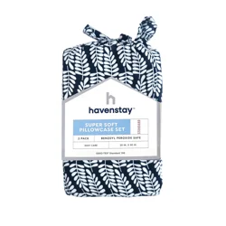 Havenstay Washed Sheets, Standard, Navy