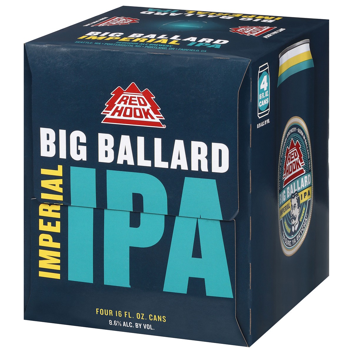 slide 6 of 9, Redhook Brewery Redhook Big Ballard Imperial IPA, 16oz. Can 4 pack, 4 ct; 16 fl oz
