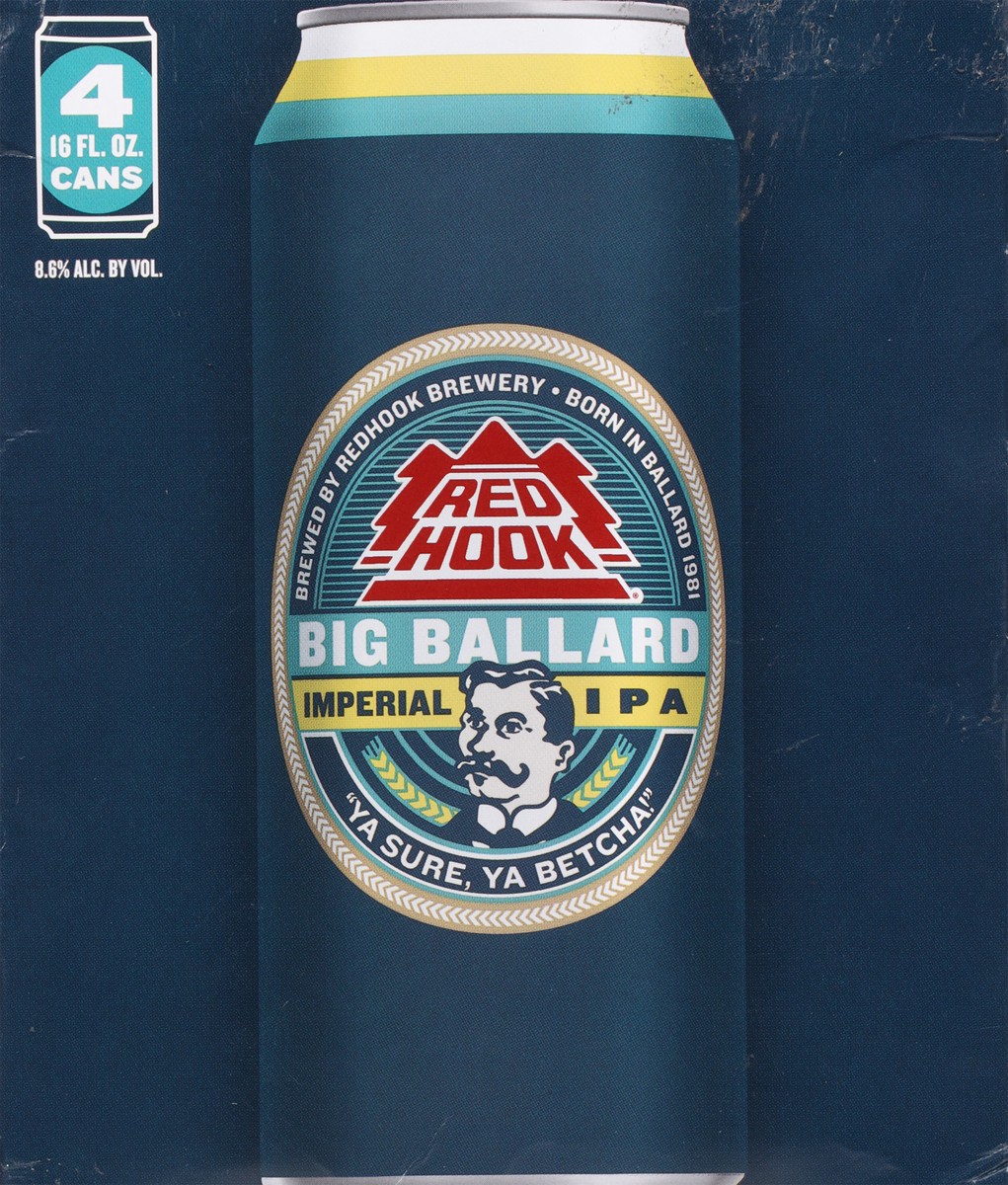 slide 7 of 9, Redhook Brewery Redhook Big Ballard Imperial IPA, 16oz. Can 4 pack, 4 ct; 16 fl oz