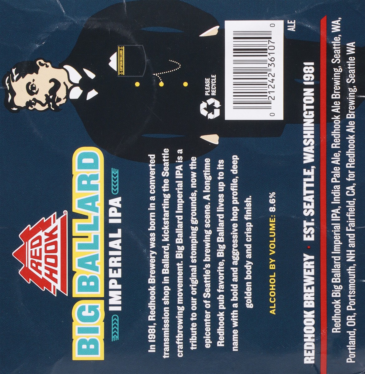 slide 4 of 9, Redhook Brewery Redhook Big Ballard Imperial IPA, 16oz. Can 4 pack, 4 ct; 16 fl oz