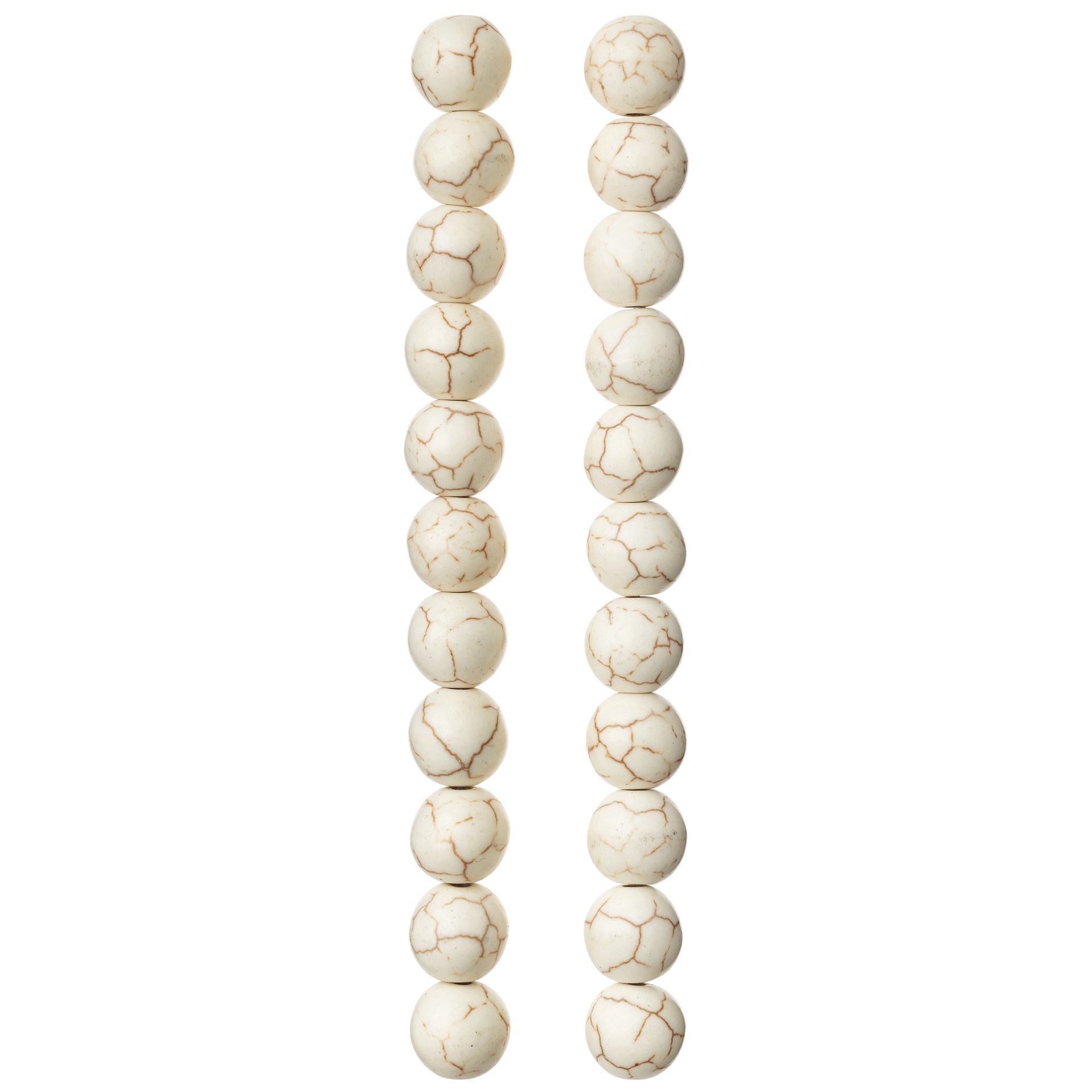slide 2 of 2, White Round Howlite Beads, 10mm By Bead Landing, 10mm