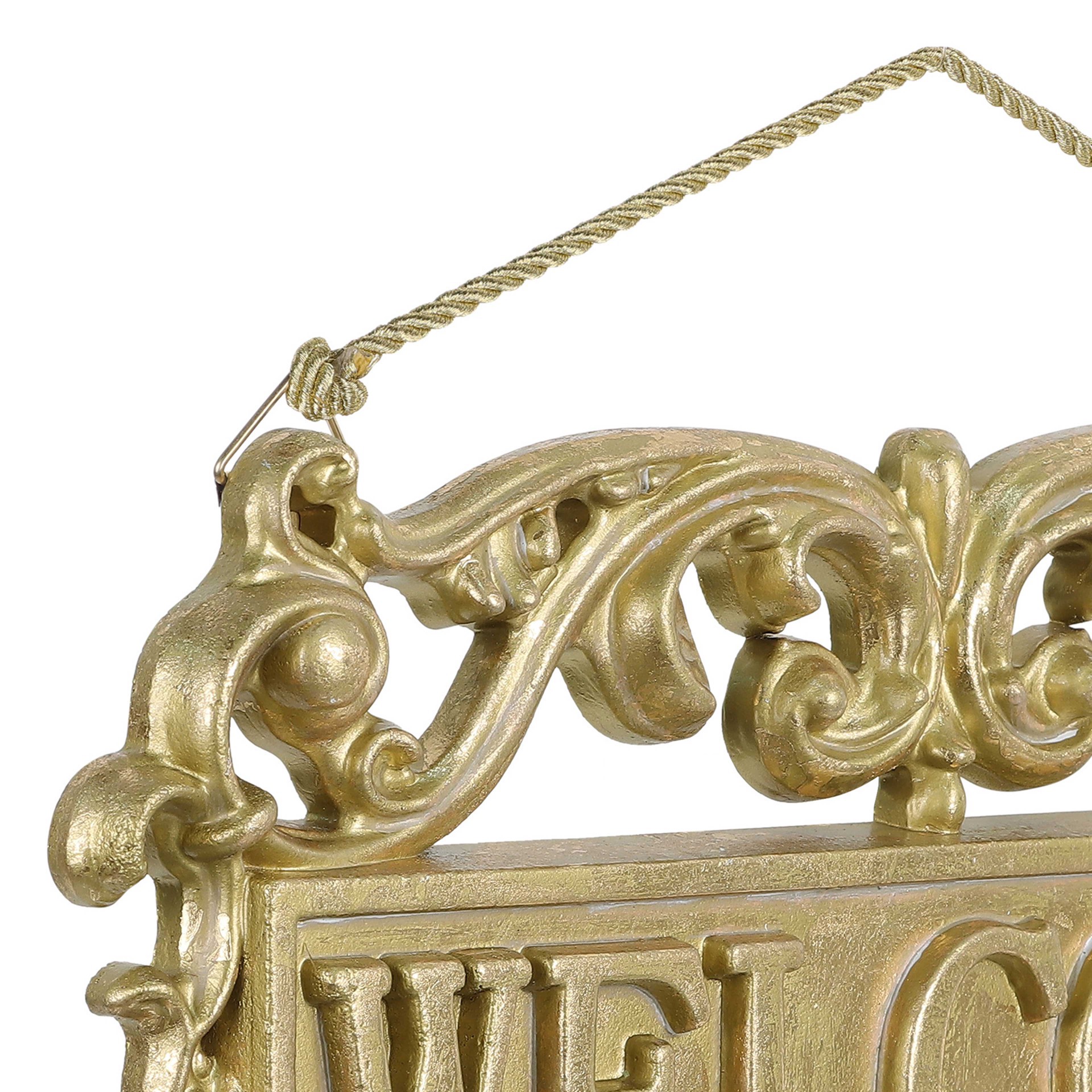slide 3 of 7, 15" Gold Welcome Sign Wall Decor By Ashland, 15 in