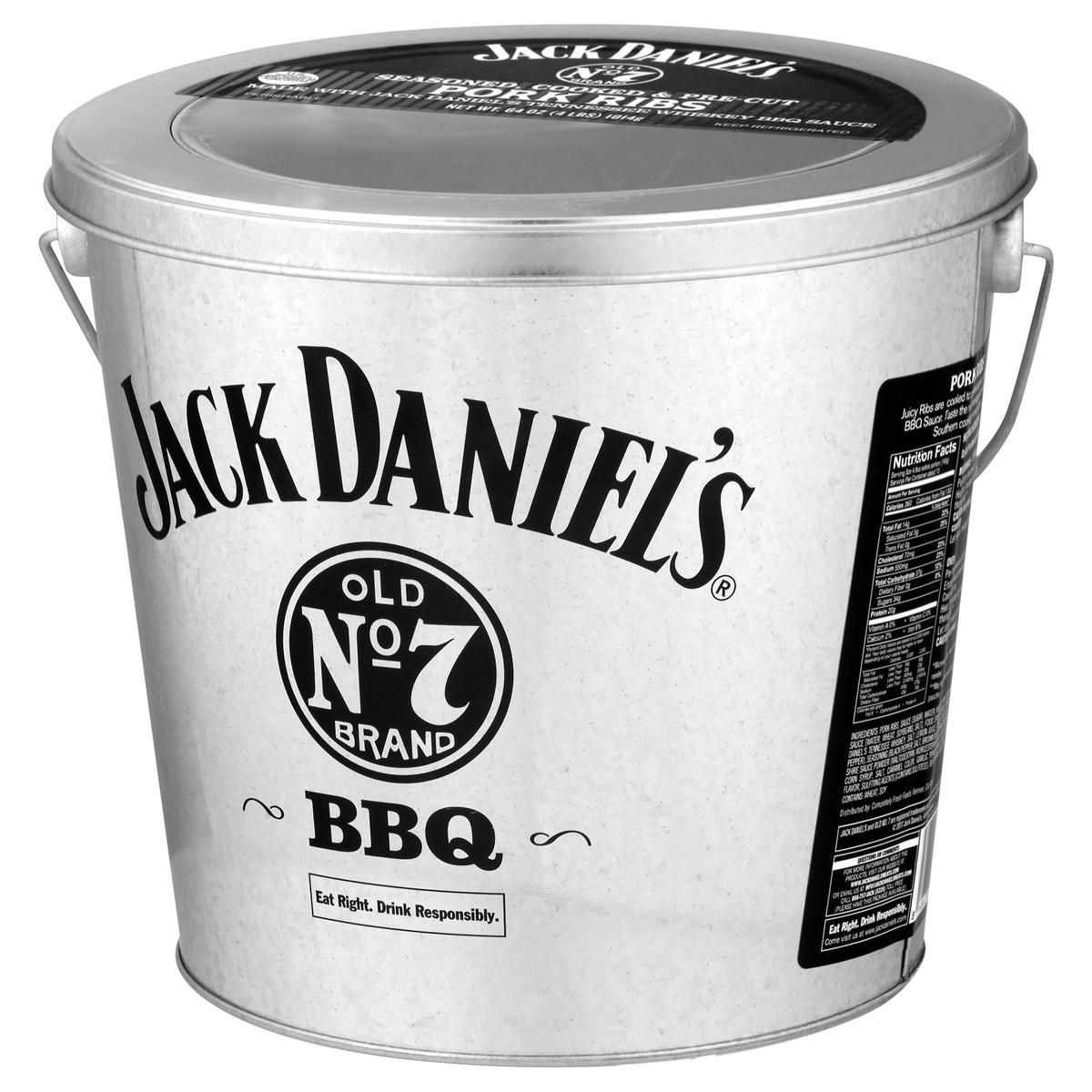 slide 3 of 14, Jack Daniel's Seasoned Cooked & Pre-Cut Pork Ribs BBQ, 64 oz