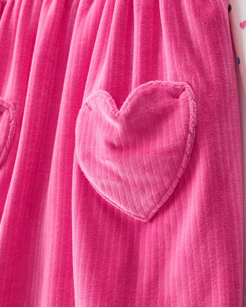slide 6 of 6, Carter's Toddler Girl Heart Velour Dress Set - Pink Fuchsia 2T, 1 ct