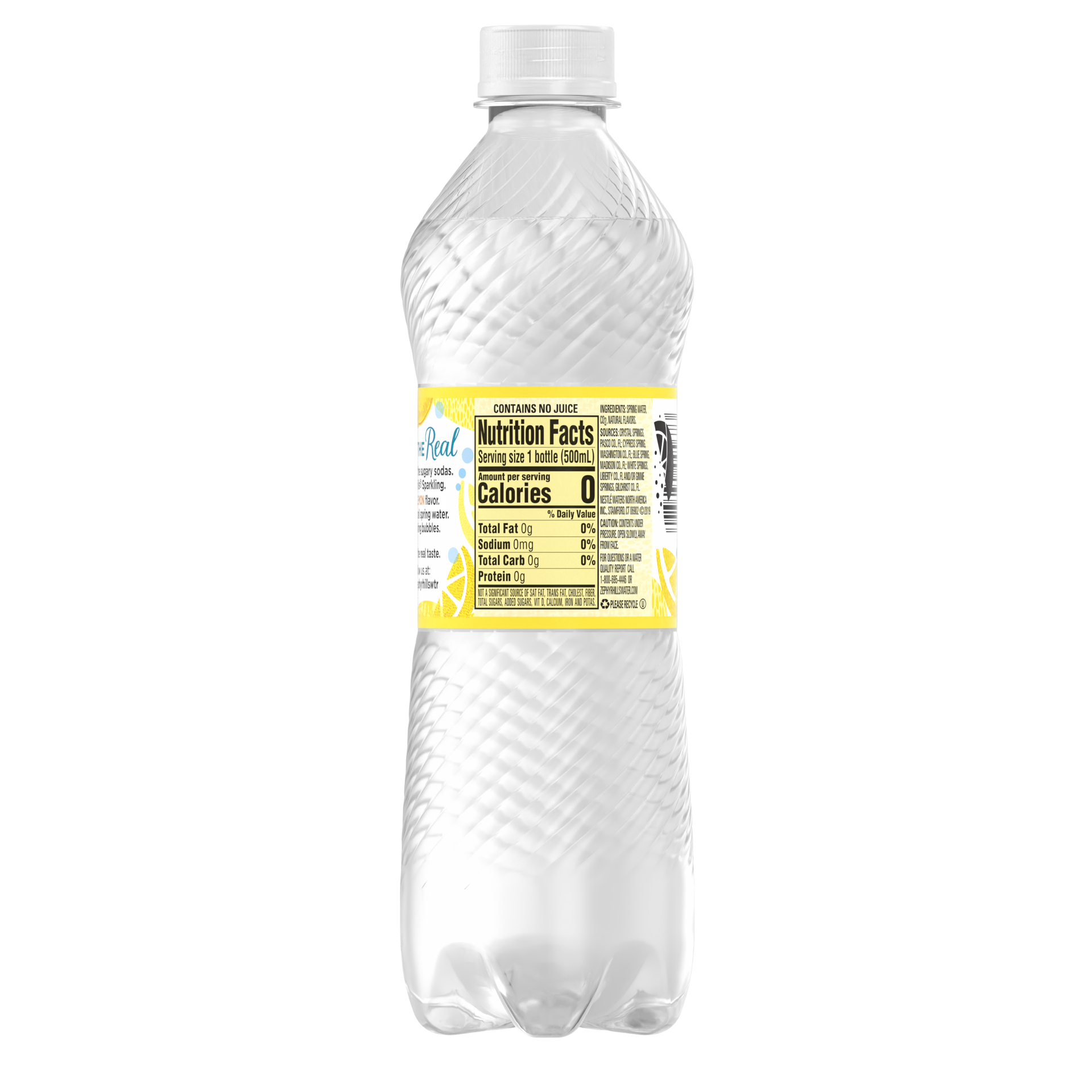 slide 4 of 4, Zephyrhills Sparkling Water, Lively Lemon, 16.9 oz. Bottle, 16.9 fl oz