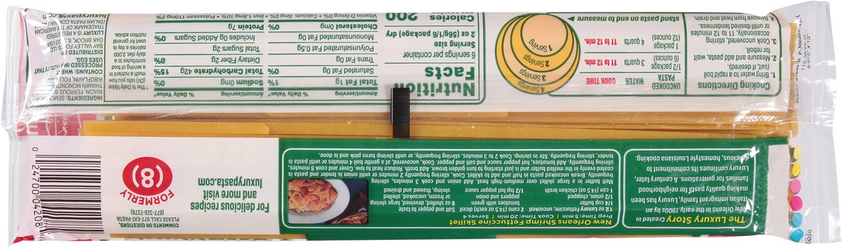 slide 6 of 9, Luxury Fettuccine 12 oz, 12 oz