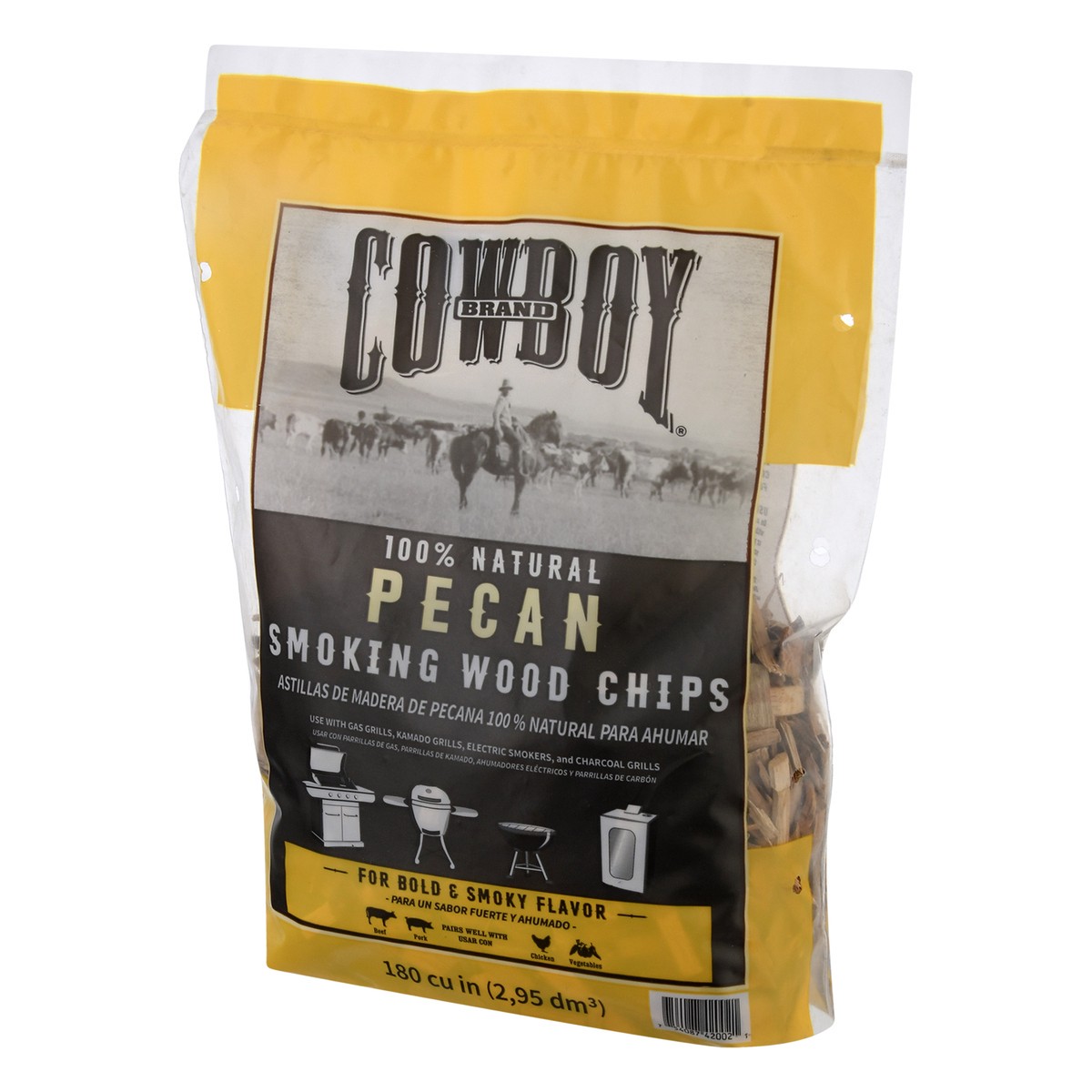 slide 5 of 10, Cowboy Charcoal Pecan Smoking Wood Chips 1 ea, 1 ea