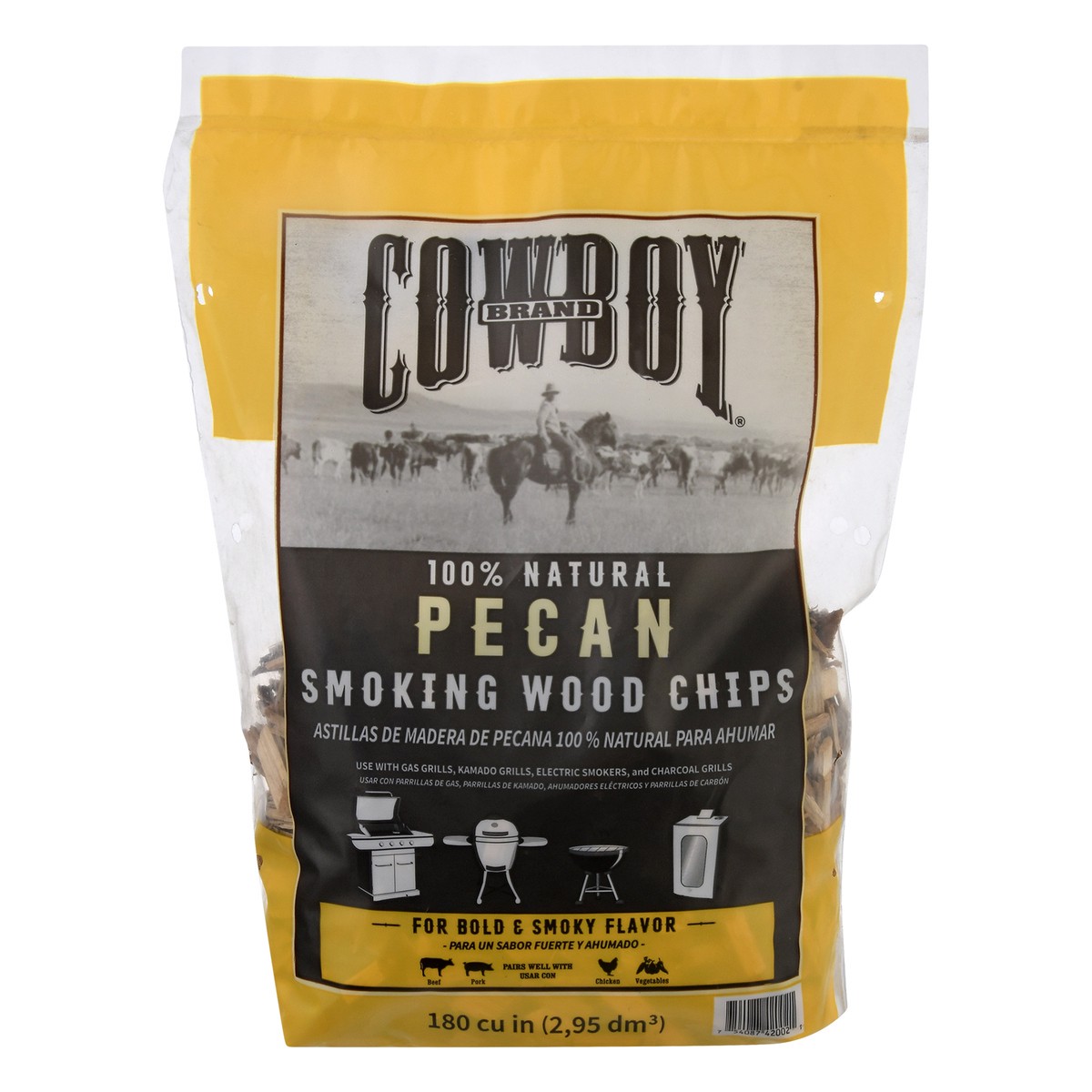 slide 10 of 10, Cowboy Charcoal Pecan Smoking Wood Chips 1 ea, 1 ea