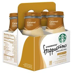 Starbucks Frappuccino Caramelly Intense Caramel Chilled Coffee Drink 4-9.5 fl. oz. Glass Bottles