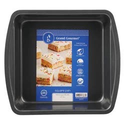 Grand Gourmet Square Cake Pan, Dark Grey, 9"