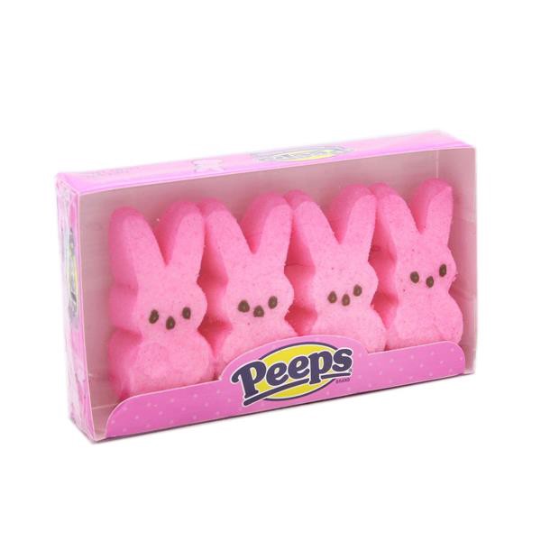 slide 1 of 1, Peeps Valentine Pink Marshmallow Bunnies, 1.1 oz