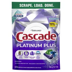 Cascade Action Pacs Platinum Plus Mountain Scent Dishwashing Tabs 19 Count