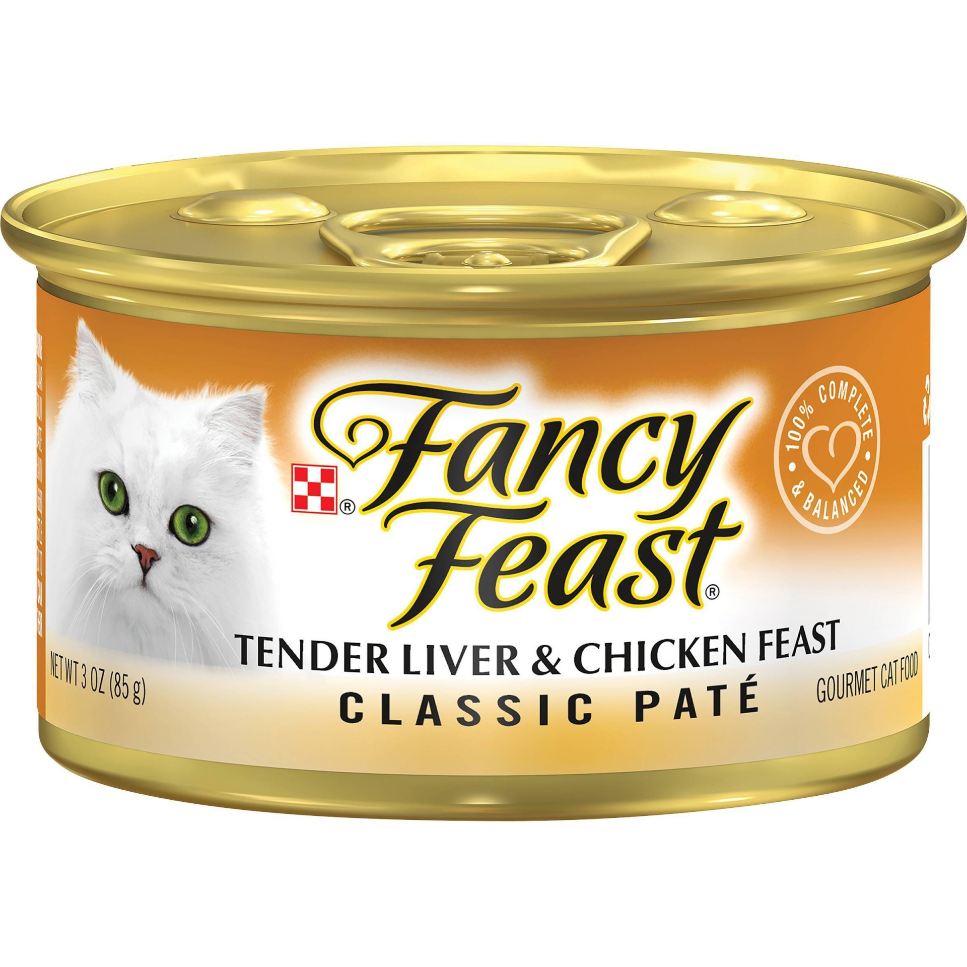 slide 1 of 7, Fancy Feast Gourmet Cat Food Tender Liver & Chicken Classic Pate, 3 oz