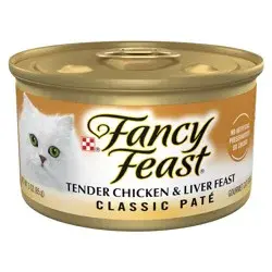 Fancy Feast Purina Fancy Feast Tender Chicken and Liver Feast Classic Grain Free Wet Cat Food Pate