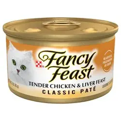 Fancy Feast Purina Fancy Feast Tender Chicken and Liver Feast Classic Grain Free Wet Cat Food Pate
