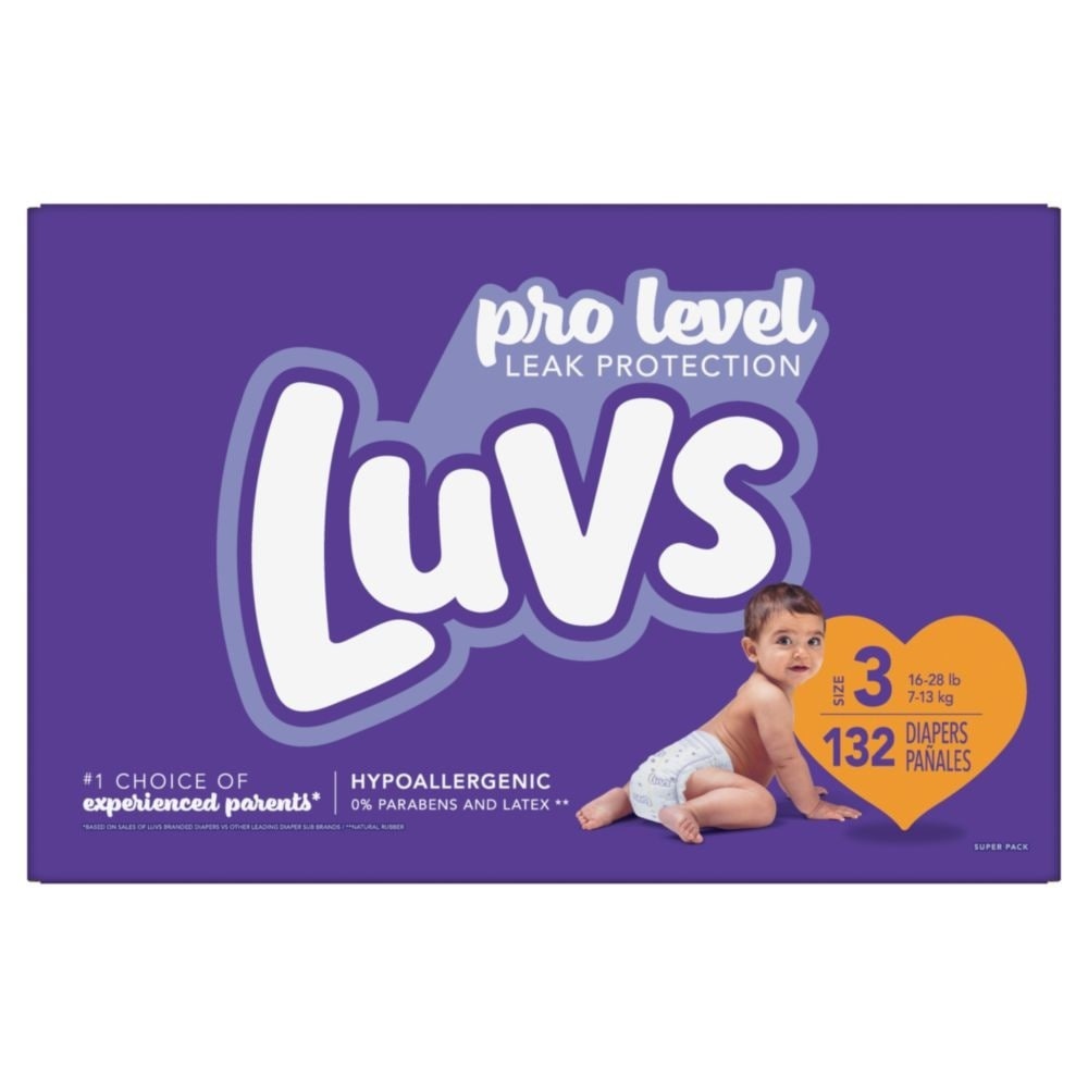 slide 1 of 3, Luvs Ultra Leakguards Size 3, 132 ct