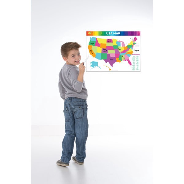 slide 2 of 4, Crayola Dry-Erase Usa Map, 23-1/2" X 17-1/2", 1 ct