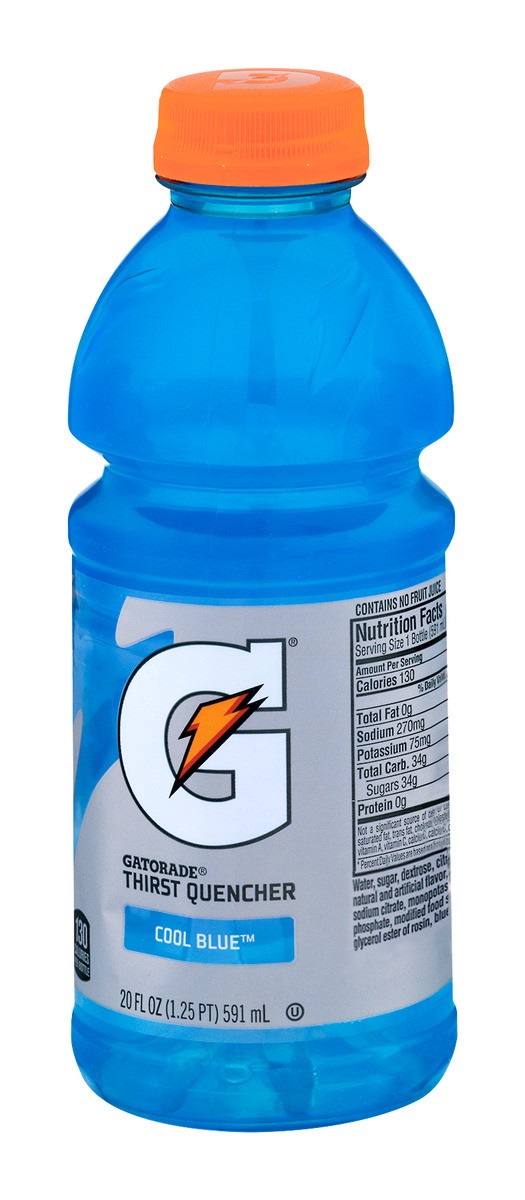 slide 2 of 9, Gatorade Thirst Quencher Cool Blue 20 Fl Oz, 20 fl oz