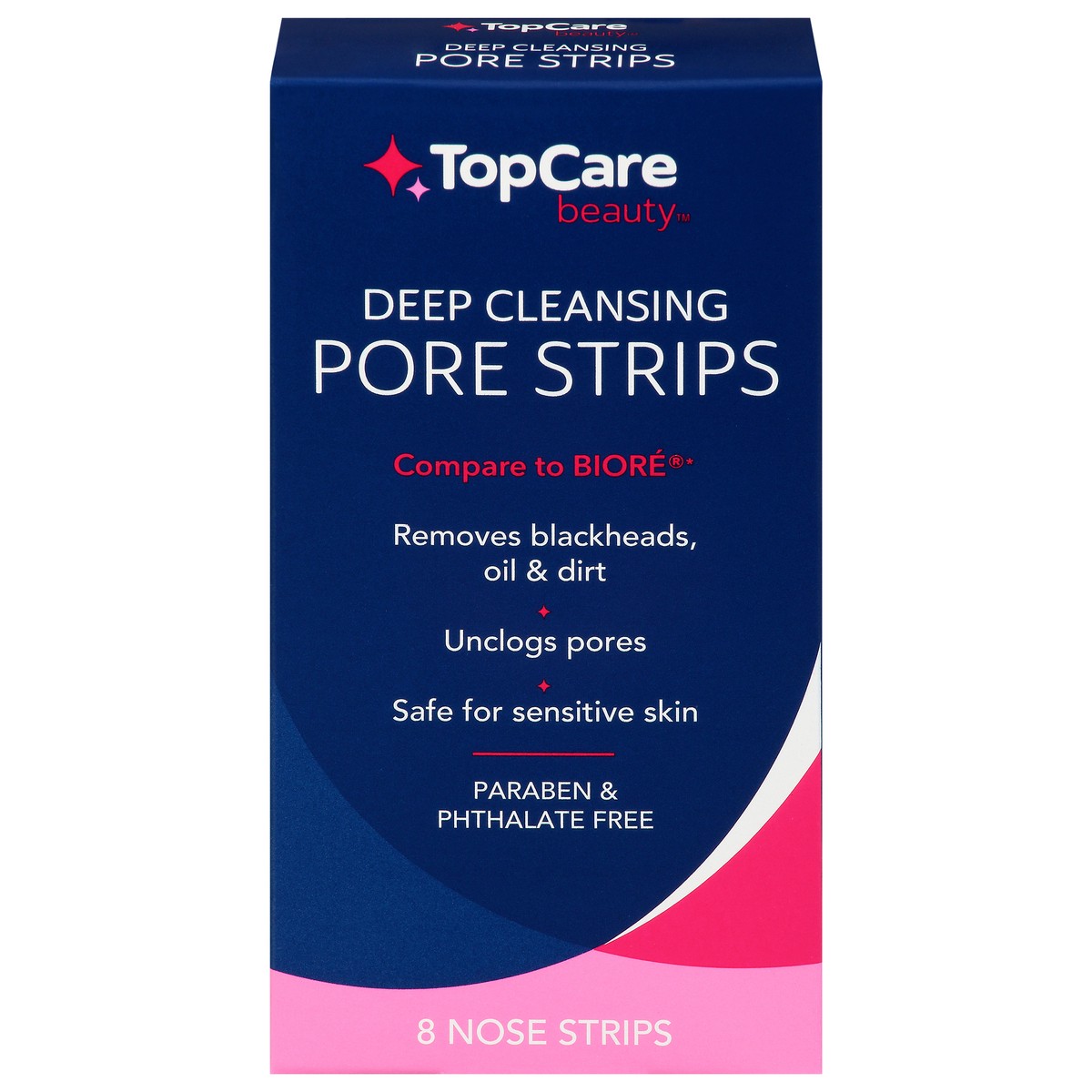 slide 1 of 9, TopCare Beauty Deep Cleansing Pore Strips 8 ea, 8 ct
