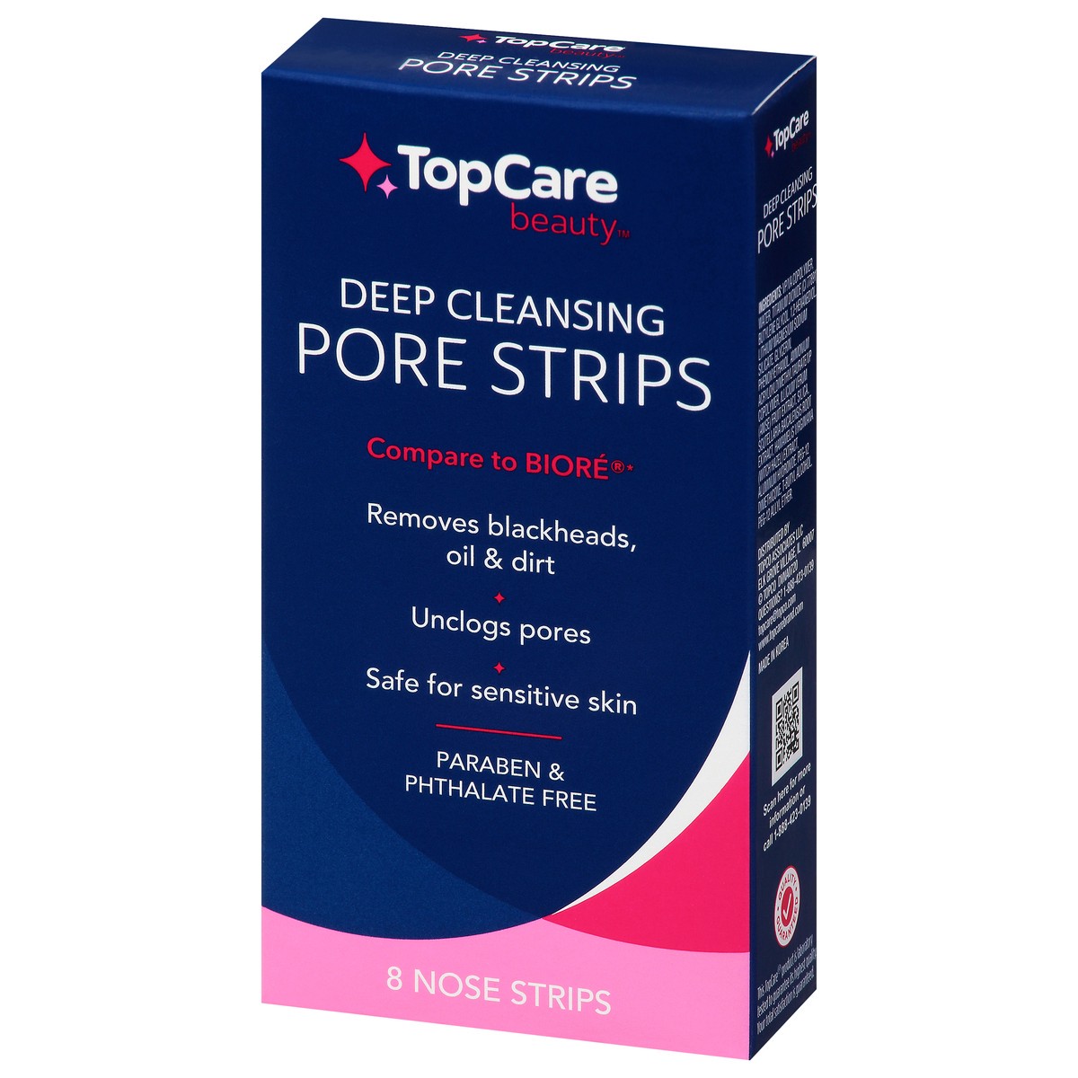 slide 3 of 9, TopCare Beauty Deep Cleansing Pore Strips 8 ea, 8 ct