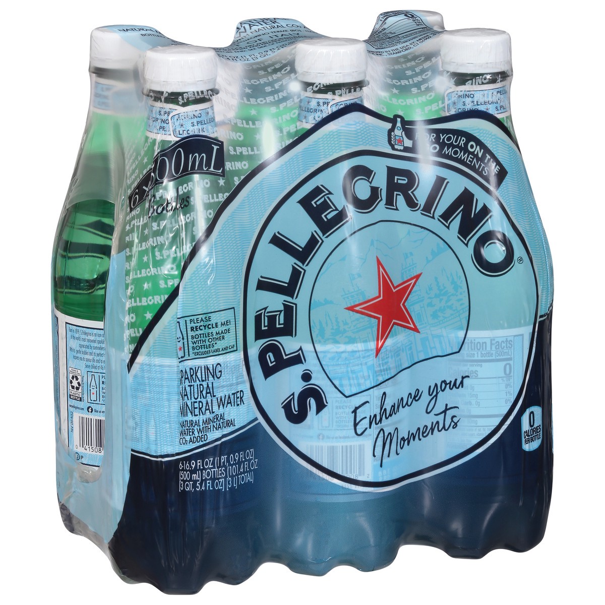 slide 8 of 9, S.Pellegrino Natural Sparkling Mineral Water 6 - 16.9 fl oz Bottles, 6 ct