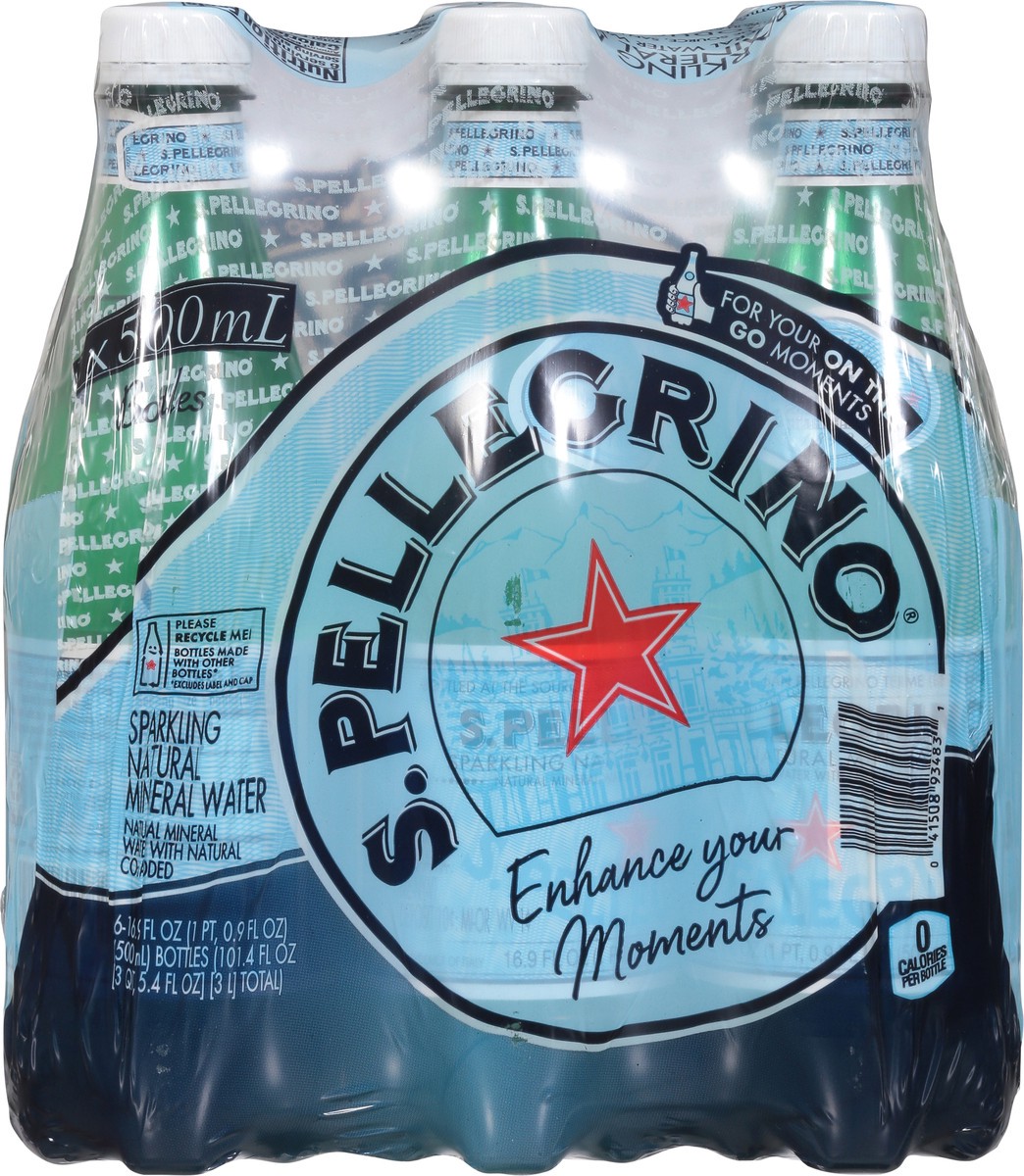 slide 2 of 9, S.Pellegrino Natural Sparkling Mineral Water 6 - 16.9 fl oz Bottles, 6 ct
