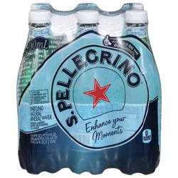 S.Pellegrino Natural Sparkling Mineral Water 6 - 16.9 fl oz Bottles