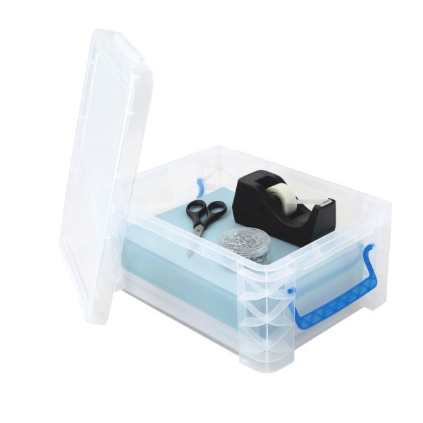 slide 4 of 5, Super Stacker Letter Legal Stackable File Box, 11-1/4""H x 14""W x 17-3/4""L, Clear, 1 ct