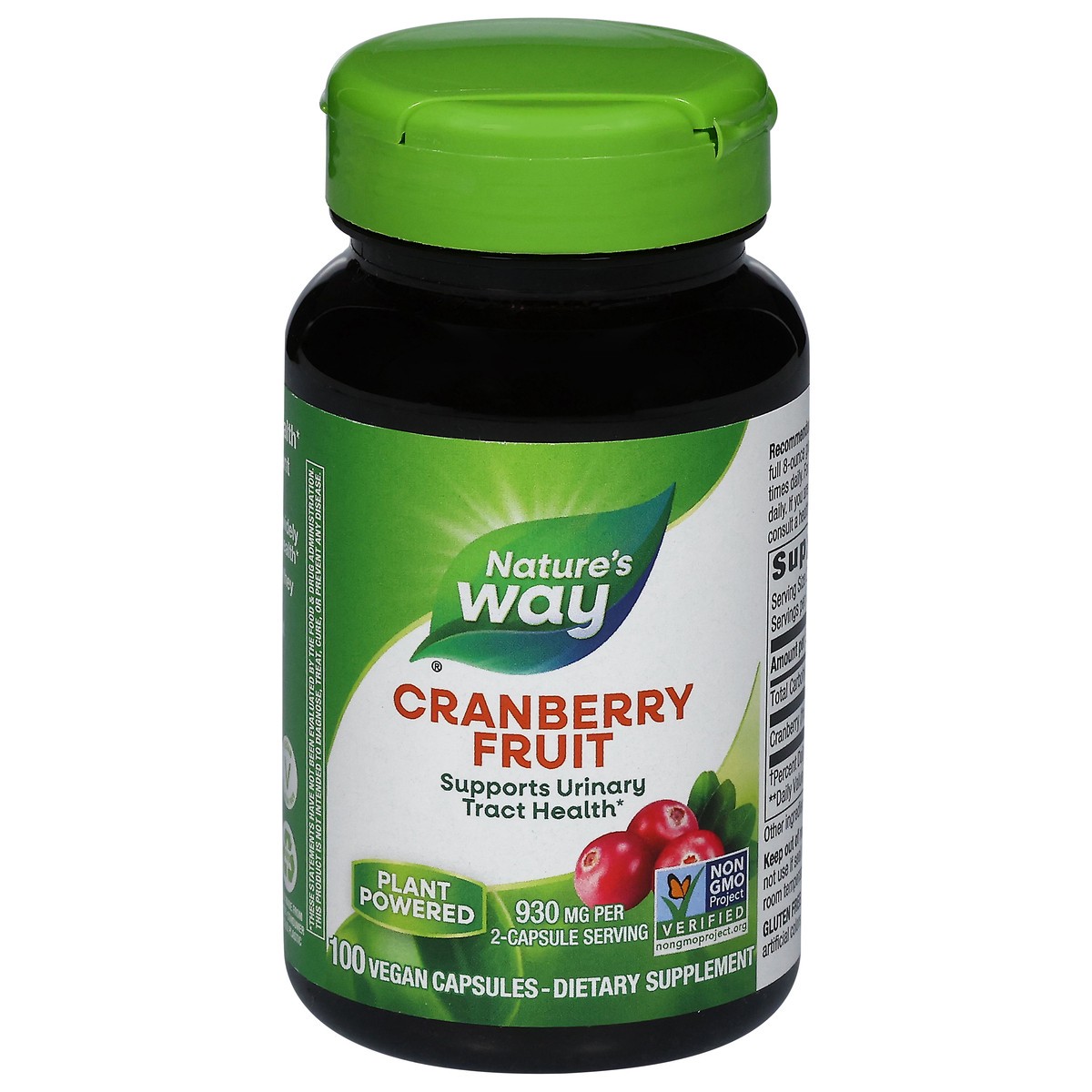 slide 1 of 12, Nature's Way 930 mg Vegan Capsules Cranberry Fruit 100 ea, 100 ct