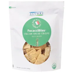 Asturi Italian Bread Crisps Rosemary Focaccia Bites 3.53 oz
