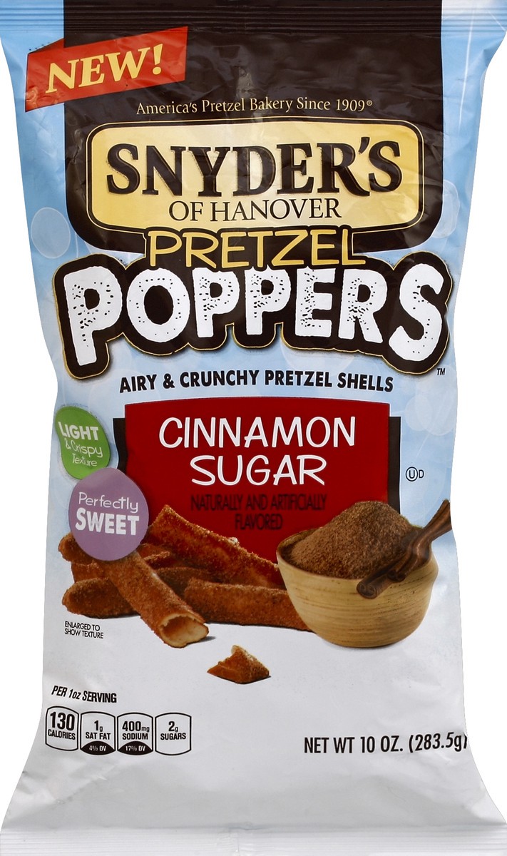 slide 5 of 5, Snyder's of Hanover Cinnamon Sugar Pretzel Poppers, 10 oz